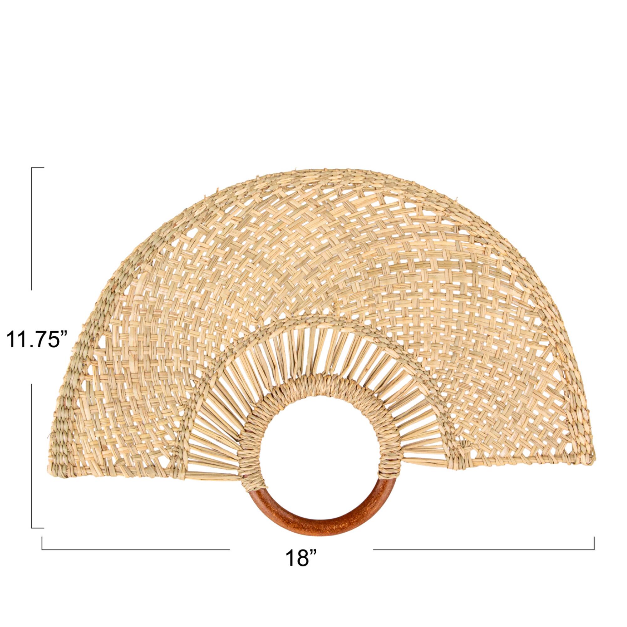 Hello Honey® 18.25" Natural Breezy Seagrass Fan Wall Art